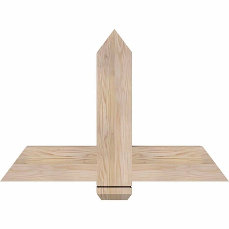 Ekena Millwork Eugene Smooth Timber Gable Bracket, Douglas Fir, 36"W x 24"H x 3 1/2"D x 5 1/2"F, 16/12 Pitch GBW036X24X0406EUG00SDF